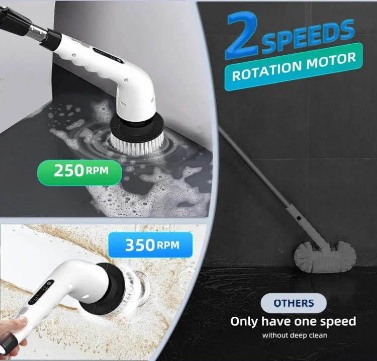 Cepillo De Limpieza Eléctrico 9 En 1 Multifuncional Con Accesorios Intercambiables