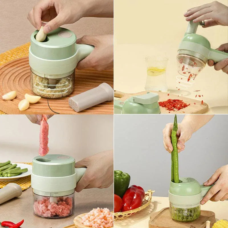Cortador Eléctrico Pro Multifuncional 4 En 1 Para Cocina Versátil Y Precisa