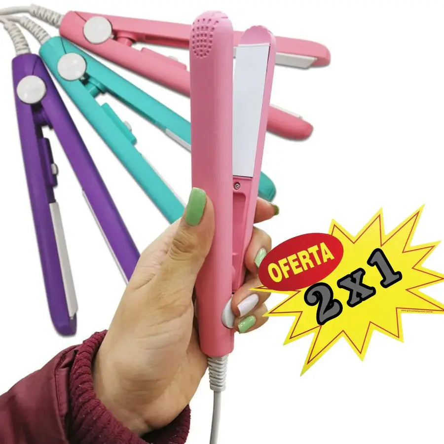 Mini Plancha Rizadora Oferta 2X1 Para Rizos Definidos Y Duraderos