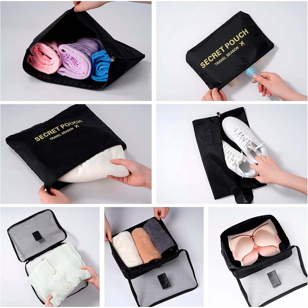 Organizadores De Equipaje Kit Viajero X6 Set De 6 Piezas Para Viaje