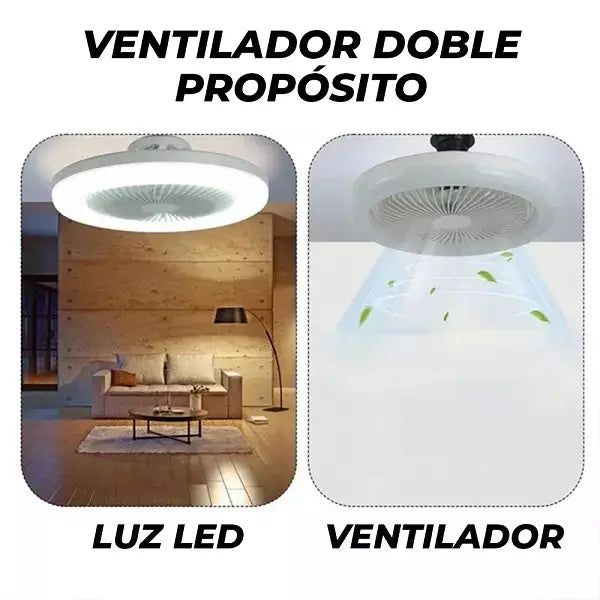 Breezelight Lampara Led Y Ventilador Premium Para Hogar Y Oficina