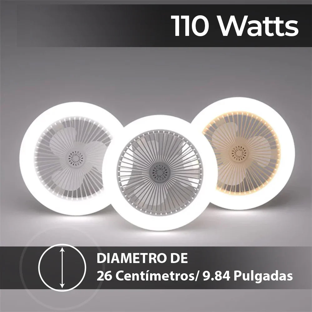 Breezelight Lampara Led Y Ventilador Premium Para Hogar Y Oficina