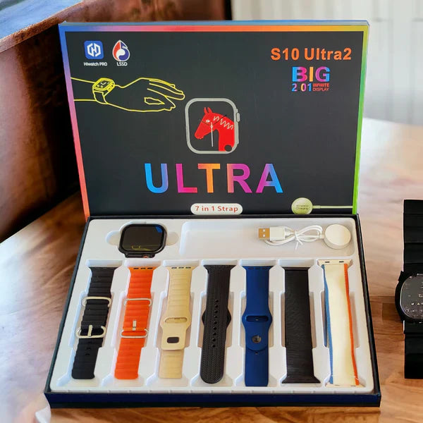 Promoción Año Nuevo 7 En 1 Smart Watch Con 7 Correas Y Cable Cargador