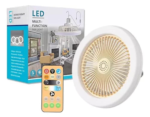 Breezelight Lampara Led Y Ventilador Premium Para Hogar Y Oficina
