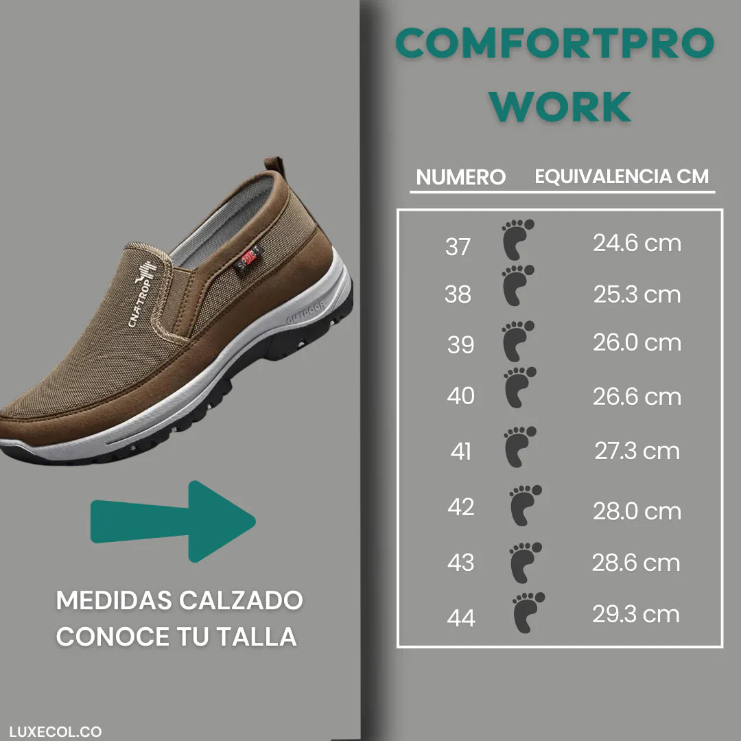 Zapatos ComfortPro Work De Trabajo Con Suela Antideslizante Y Amortiguación Avanzada