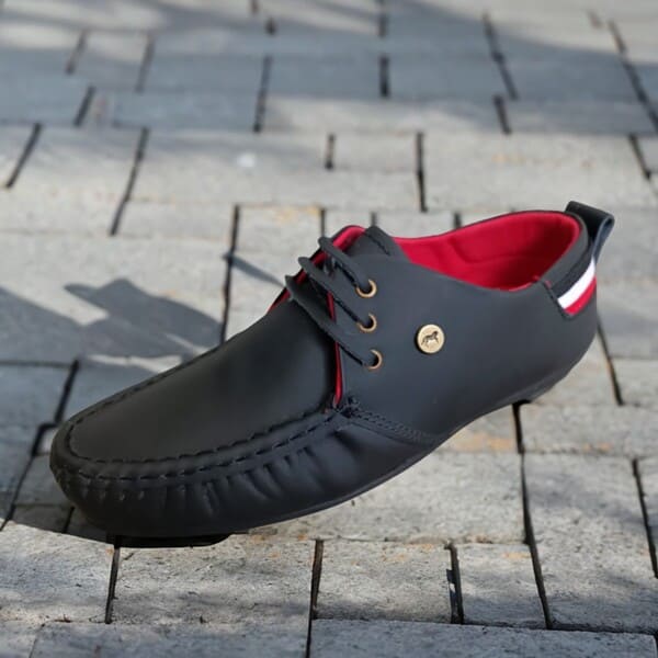 Mocasín Italiano en Cuero Legítimo para Hombres Oferta Black November
