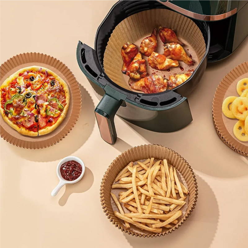 Canastilla Papel Antiadherente Air Fryer 100 Unidades Para Freidora De Aire