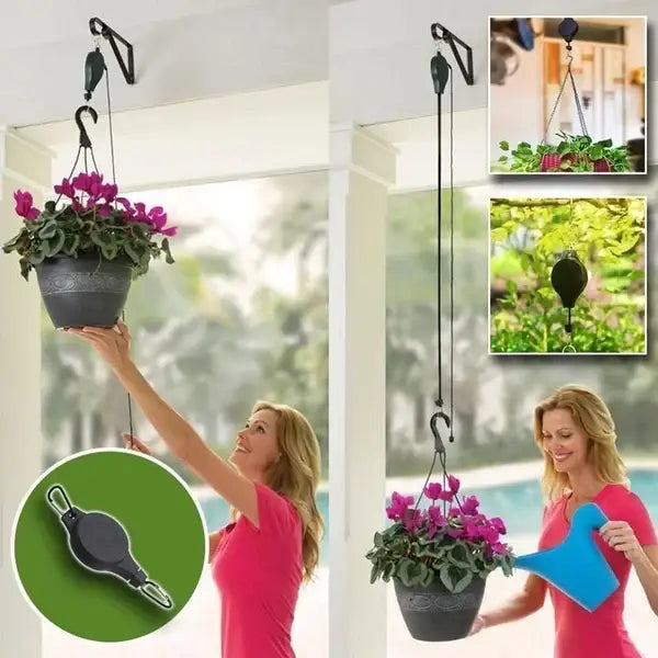 Colgador Retráctil Para Plantas X 4 Unidades Resistente Y Ajustable