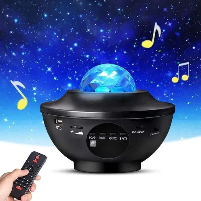Proyector LED galaxia con control remoto y efectos de luz 360°
