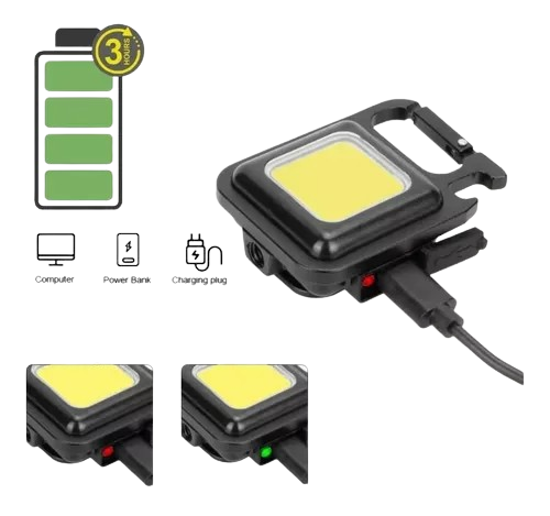 Mini Linterna Led Recargable con Zoom y Tres Modos de Luz Compacta y Potente