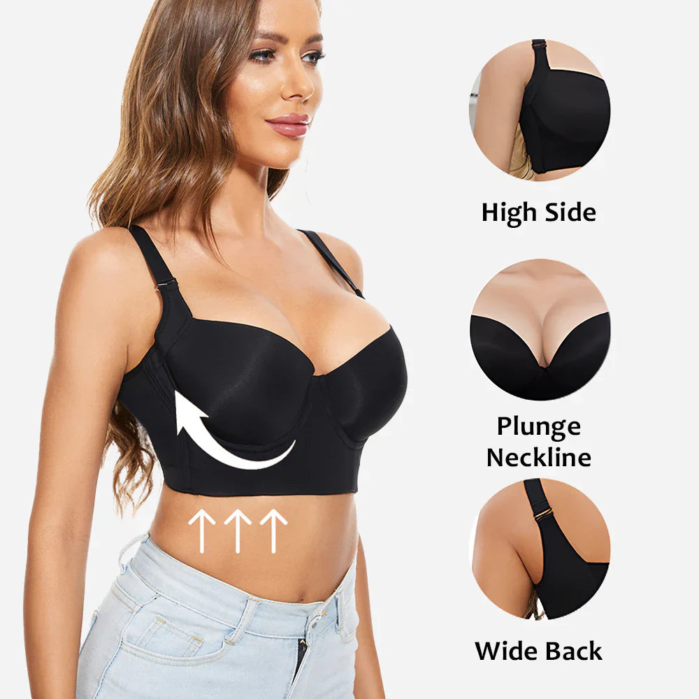 Sujetador Suavizante Con Espalda Push Up SheCurve Para Realce y Comodidad