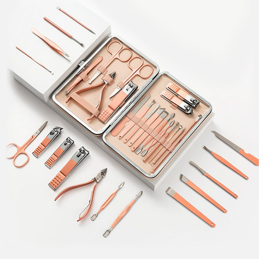 Set De Manicure Premium Con 18 Piezas Herramientas Profesionales Para Cuidado De Uñas