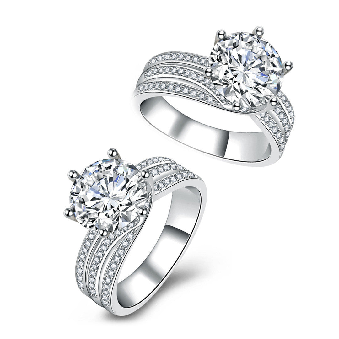 Anillo De Diamante Ajustable Luminous Starburst Estrella Radiante