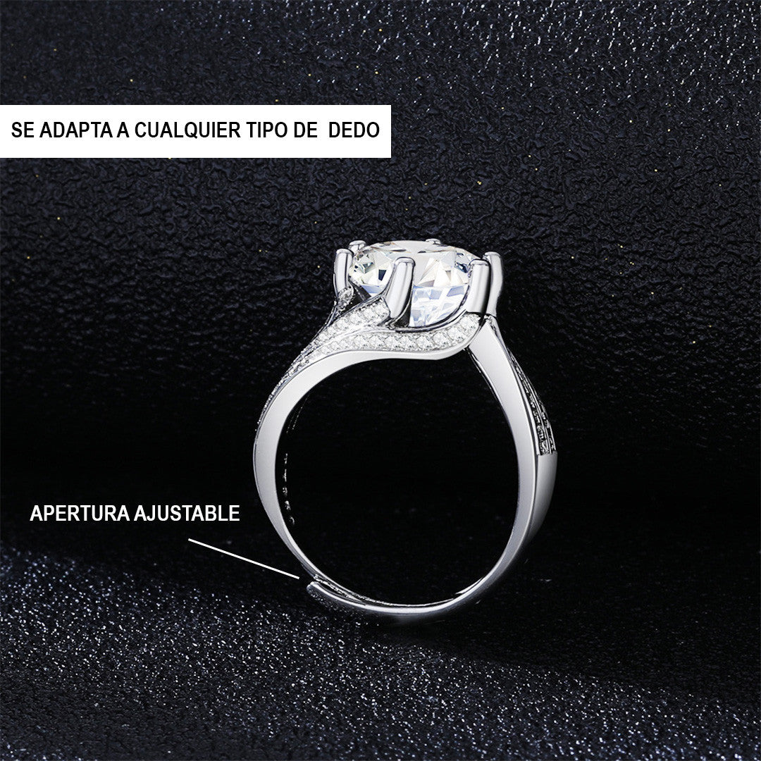 Anillo De Diamante Ajustable Luminous Starburst Estrella Radiante
