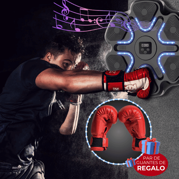 FitPunch Máquina de Boxeo Interactiva con Par de Guantes de Regalo