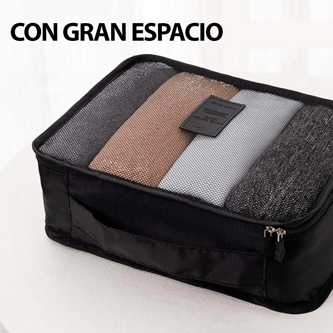 Organizadores De Equipaje Kit Viajero X6 Set De 6 Piezas Para Viaje