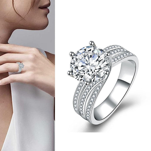 Anillo De Diamante Ajustable Luminous Starburst Estrella Radiante