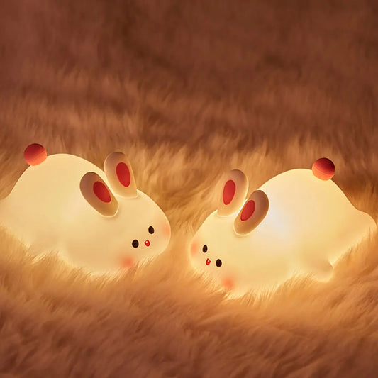 BunnyGlow Lampara De Animales En Silicona Luz Suave Regulable Para Niños