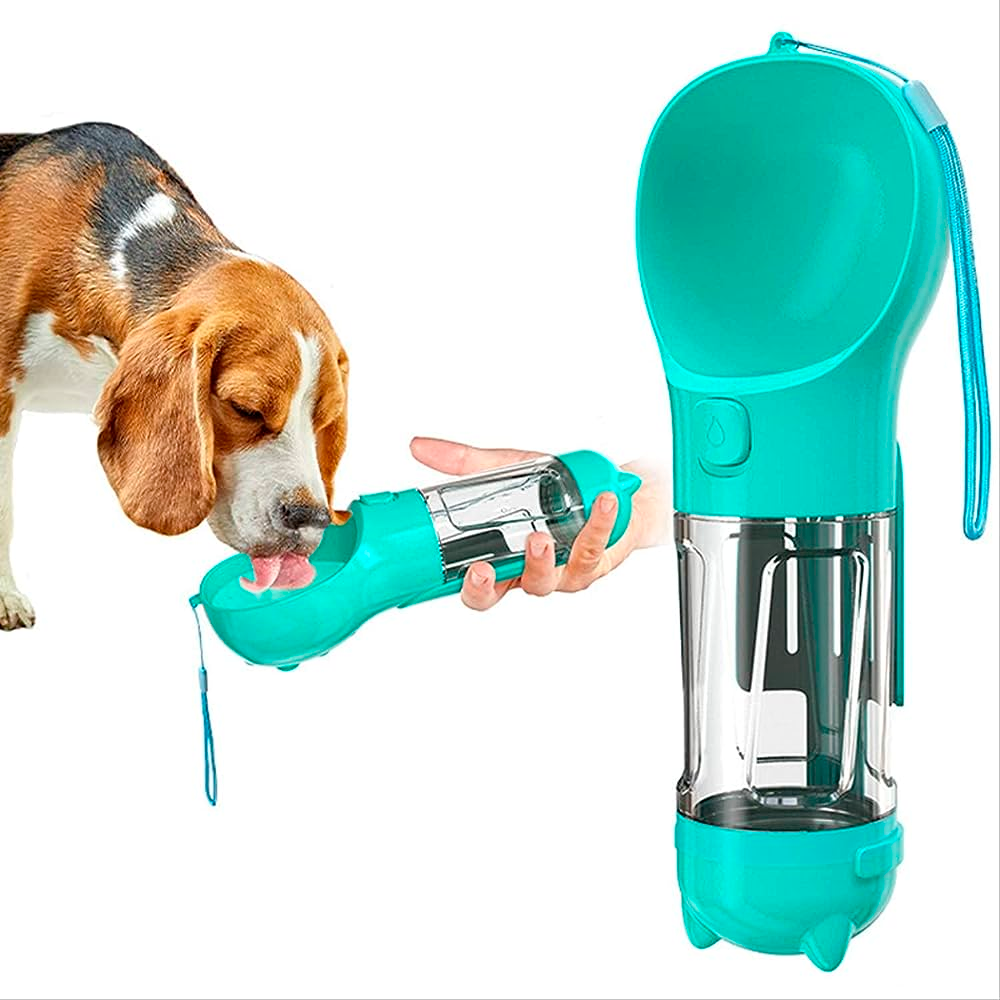 Botella Práctica 4 En 1 Para Mascotas Multifuncional Portátil