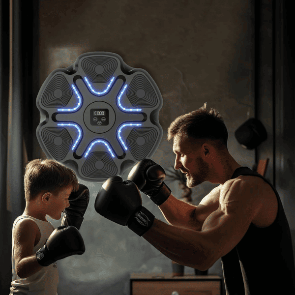 FitPunch Máquina de Boxeo Interactiva con Par de Guantes de Regalo