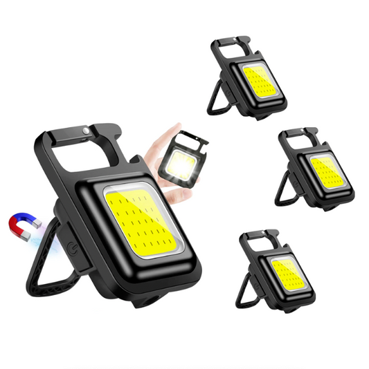 Mini Linterna Llavero Portátil Magnética Conjunto De 4 Unidades Compacta Y Resistente
