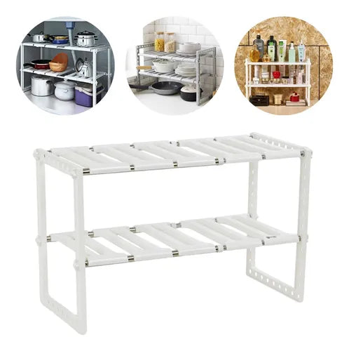 Organizador extensible para cocina o baño (repisa multiusos)