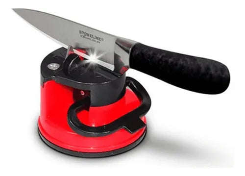 Afilador manual de cuchillos 3 en 1 – base antideslizante