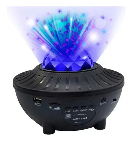 Proyector LED galaxia con control remoto y efectos de luz 360°
