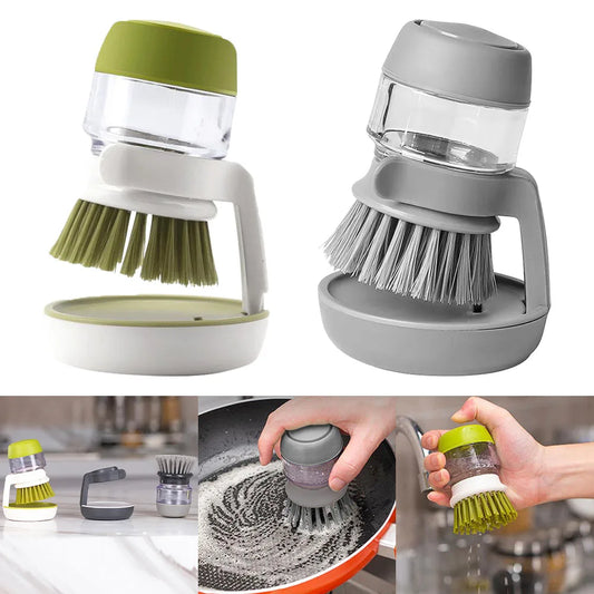 Cepillo Multifuncional Con Dispensador Para Limpieza Eficiente En Hogar