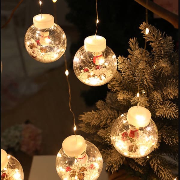 Cortina De Bolas De Navidad Luz Led Con Descuento Especial Del 40 Por Ciento