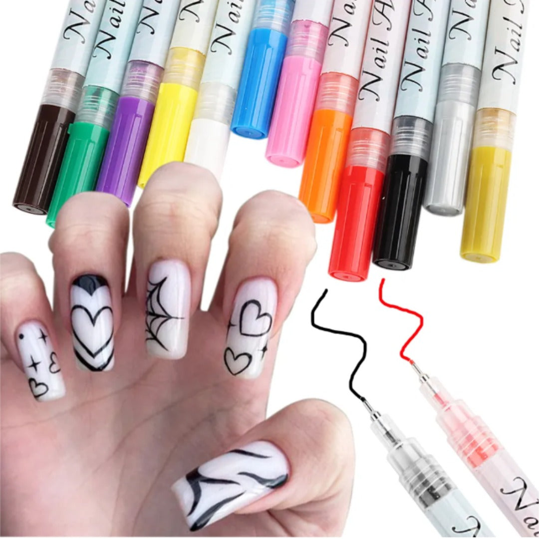 Set De 12 Esmaltes Para Uñas Colores Vibrantes Y Duraderos Con Secado Rápido
