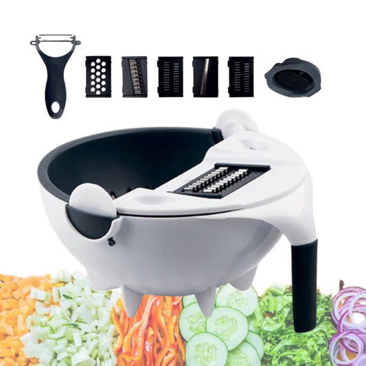 Rallador multifuncional 7 en 1 con recipiente