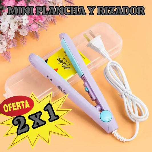 Mini Plancha Rizadora Oferta 2X1 Para Rizos Definidos Y Duraderos