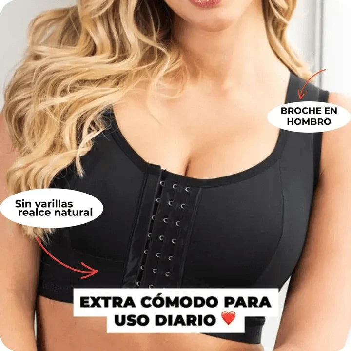 Sujetador Corrector De Postura Con Tirantes Ajustables Y Realce Natural Sin Varillas