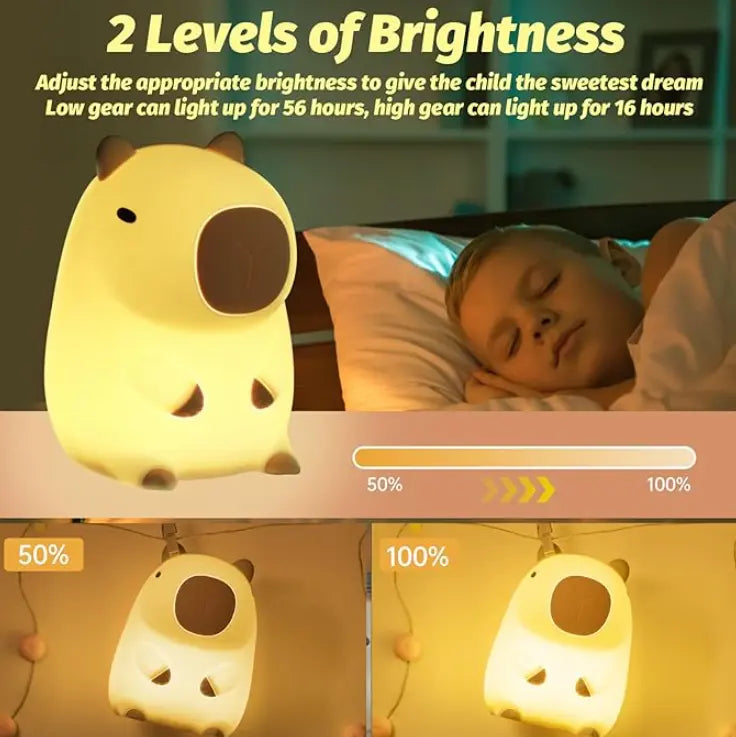 BunnyGlow Lampara De Animales En Silicona Luz Suave Regulable Para Niños
