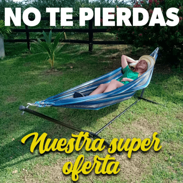 Hamaca Portátil Con Soporte Robusto Fácil Montaje Y Portabilidad
