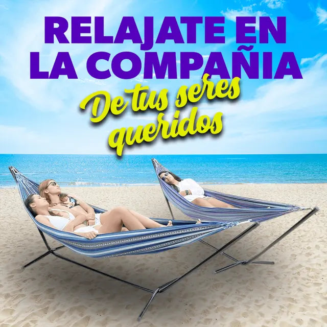 Hamaca Portátil Con Soporte Robusto Fácil Montaje Y Portabilidad
