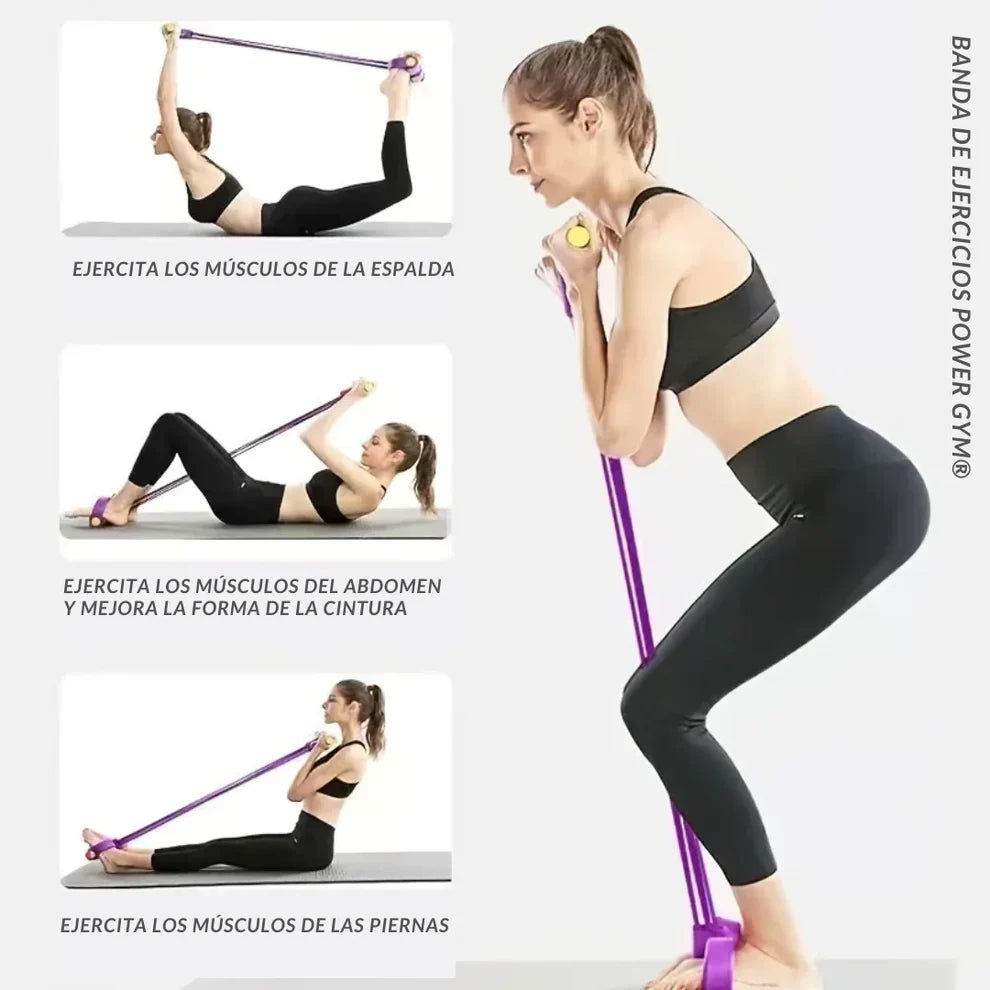 Banda Elástica Con Pedal Completa Tu Rutina Y Marca Tus Lineas Para Entrenamiento Efectivo
