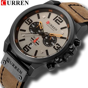 Reloj Curren De Cuarzo Con Correa De Cuero Auténtico Elegante Y Duradero