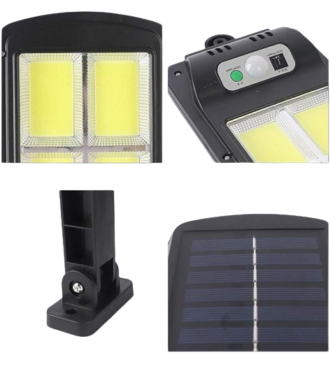 Lámpara Panel Solar Con Sensor Inteligente Y Control Remoto